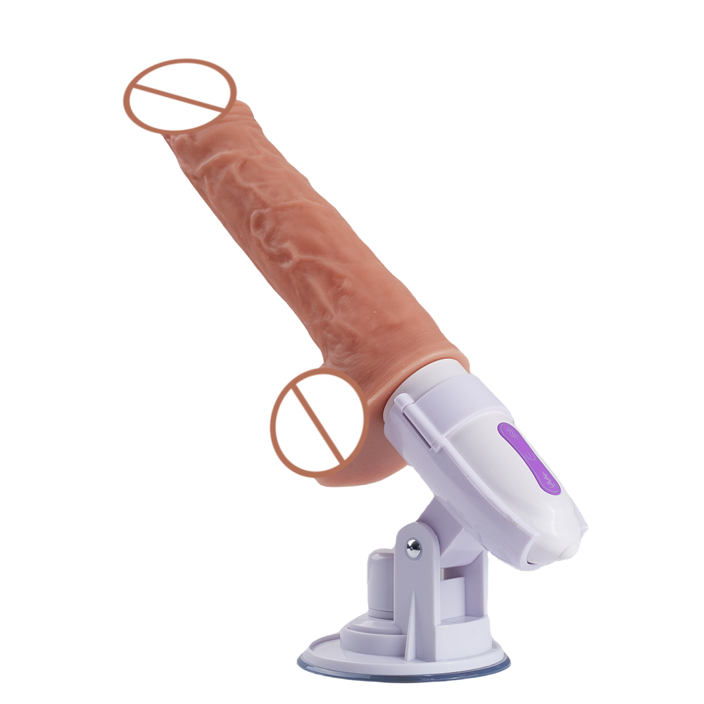 Consolador multi-función 4-en-1 con 145 ° ventosa rotativa