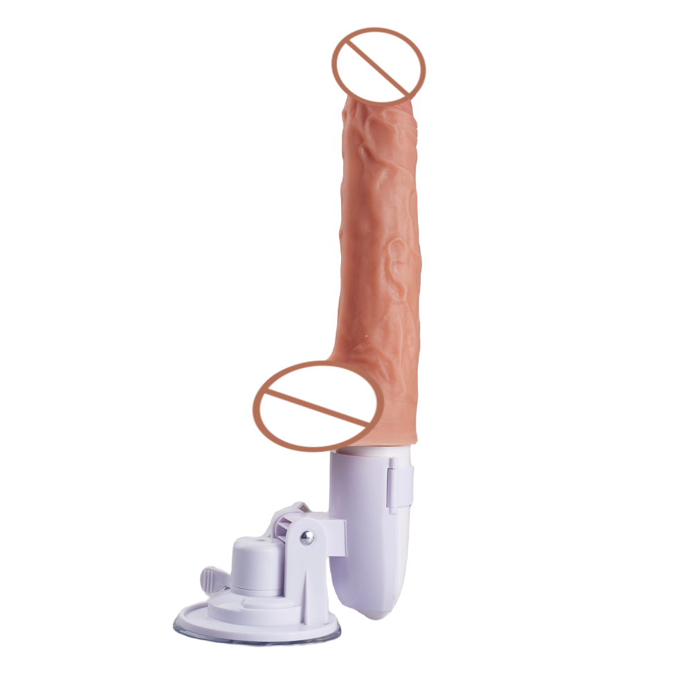 Consolador multi-función 4-en-1 con 145 ° ventosa rotativa
