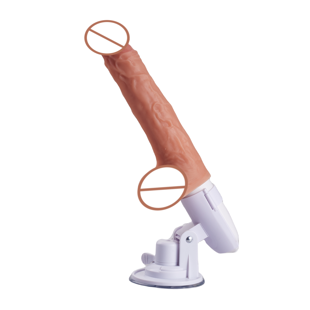 Consolador multi-función 4-en-1 con 145 ° ventosa rotativa