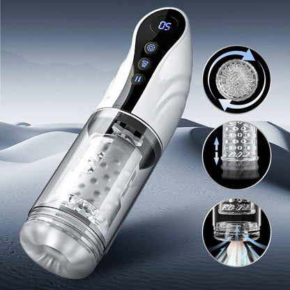 【Big sale this week only】Multi-funzionale LCD Masturbator Cup con la voce